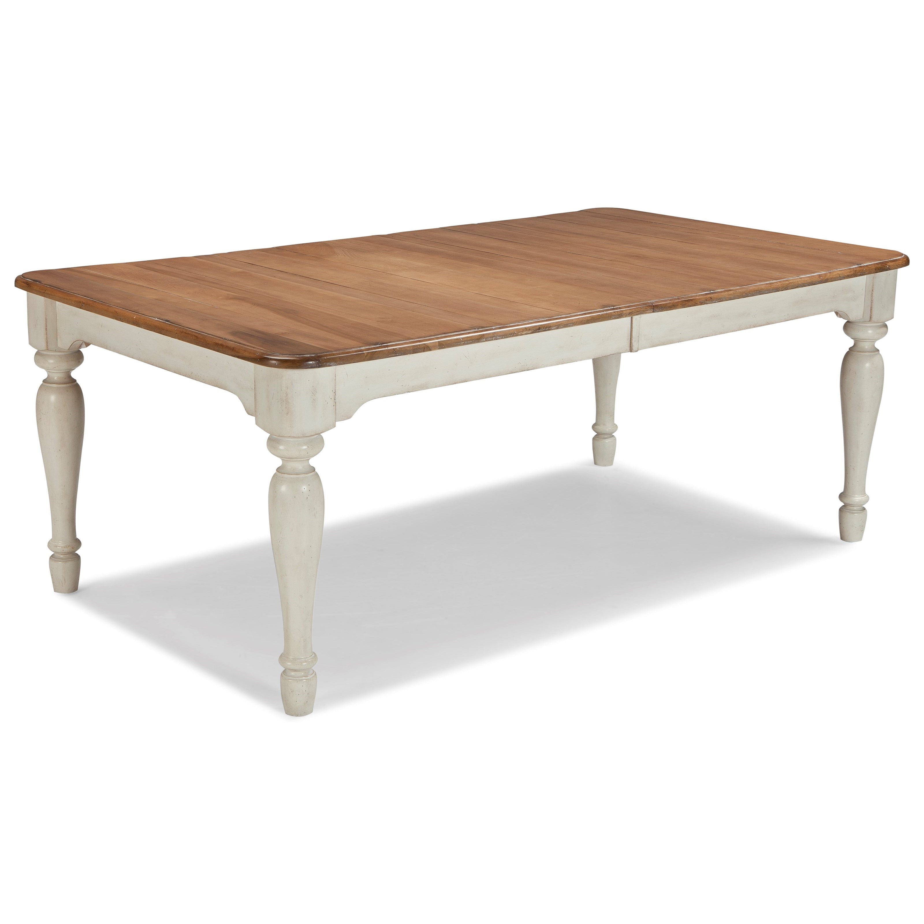 Cresent Fine Furniture Cottage 7 Piece Table with Self Storing Leaf and